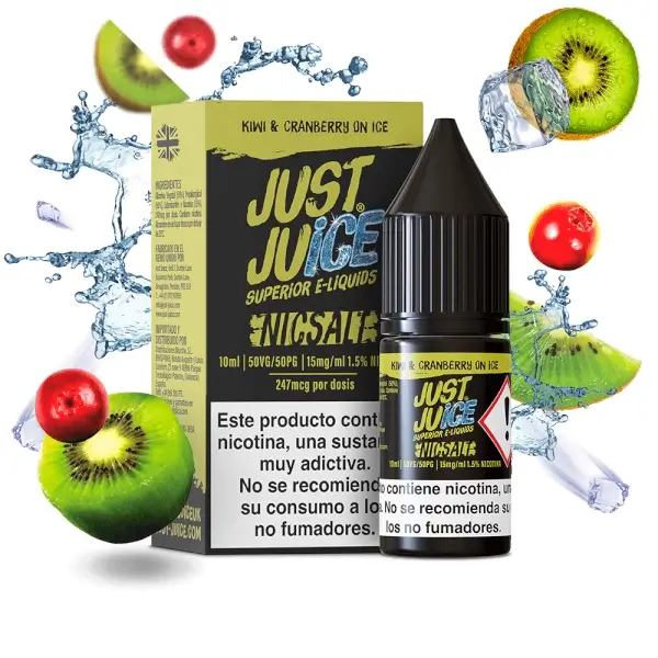 Sales Kiwi & Cranberry On Ice - Just Juice Nic Salts 10ml